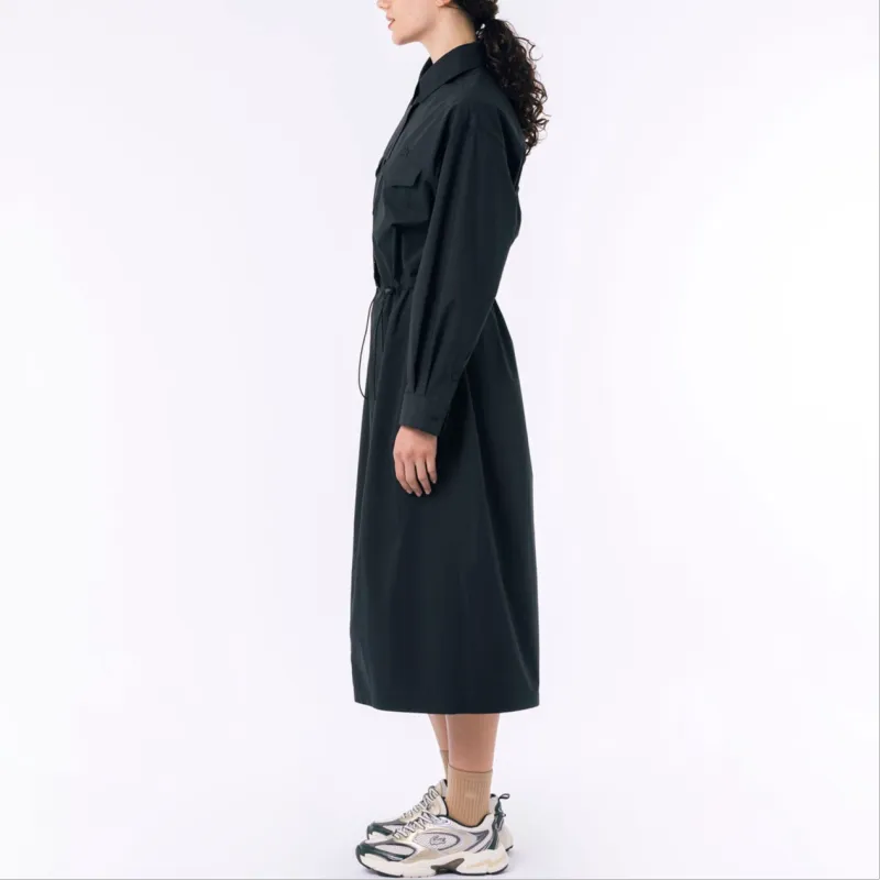 LACOSTE Long Sleeved Dresses Women's Black-4