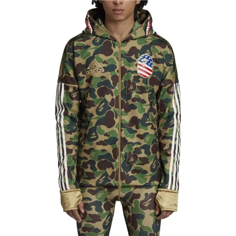 A BATHING APE X Adidas SB Shark Hoodie-1