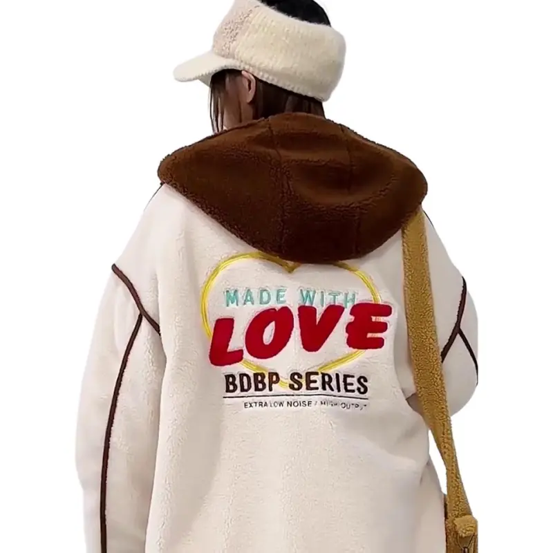 B.Duck Velvet feel Coat Women's Beige-2