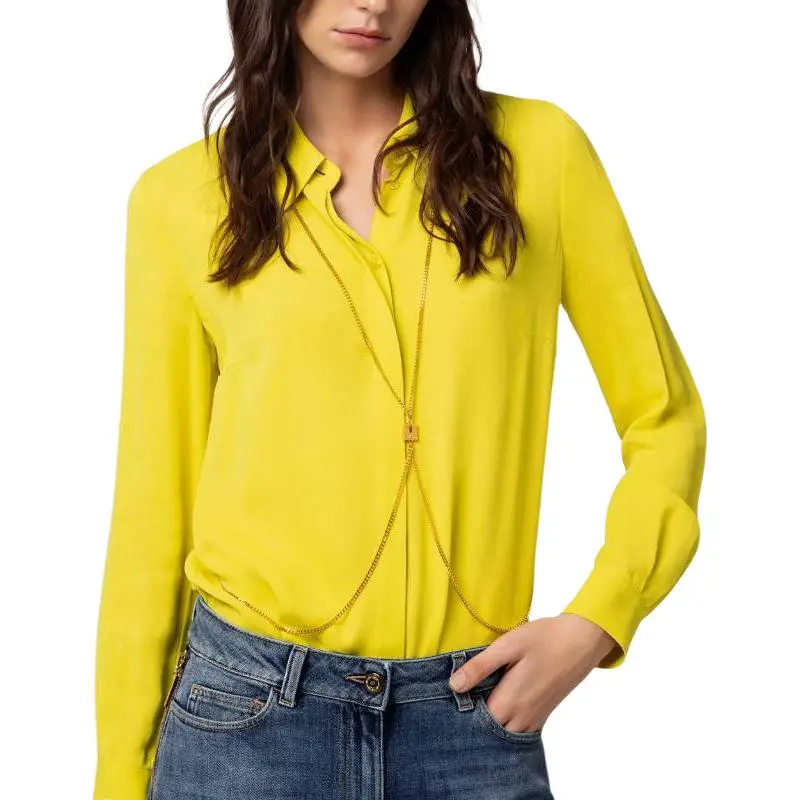 Elisabetta Franchi Body Chain Detail Long Sleeved Shirt-2
