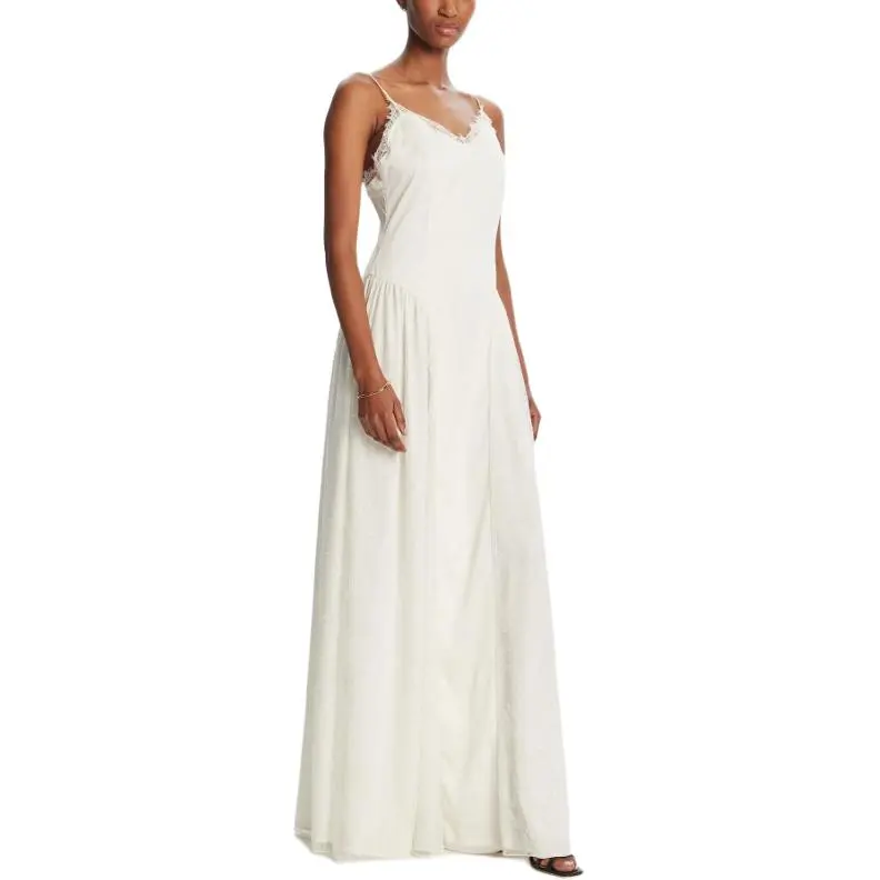 Rotate Satin Lace Maxi Dress-2