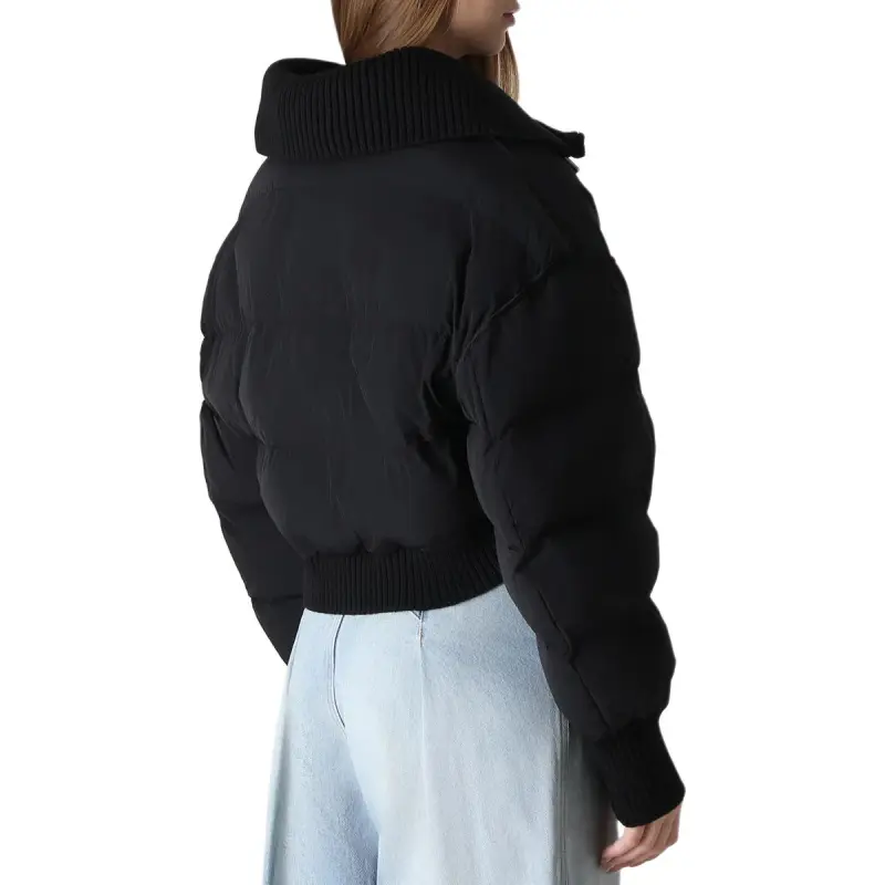 Jacquemus La Doudoune Briciola Cropped Puffed Jacket 'Black'-4