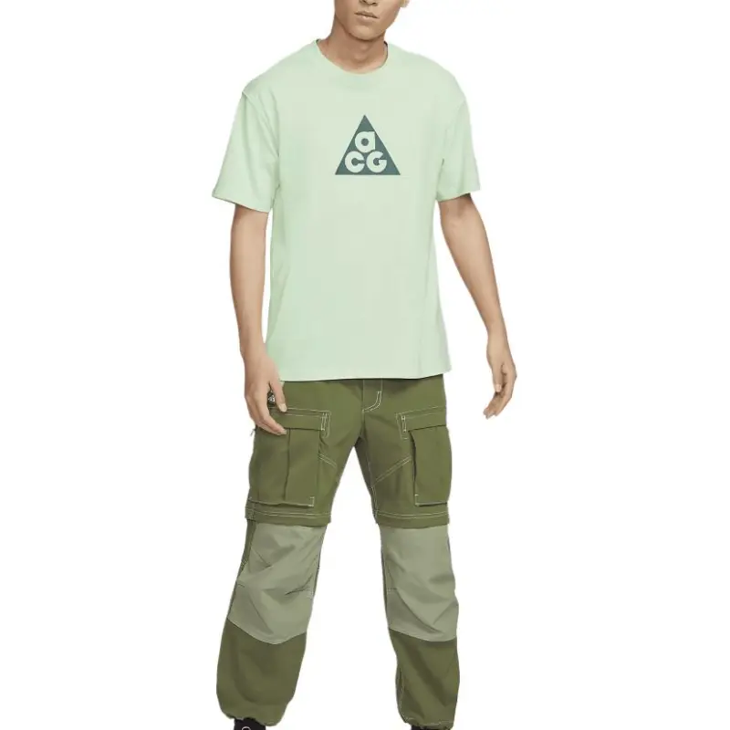 Nike T Shirts Men Green-4