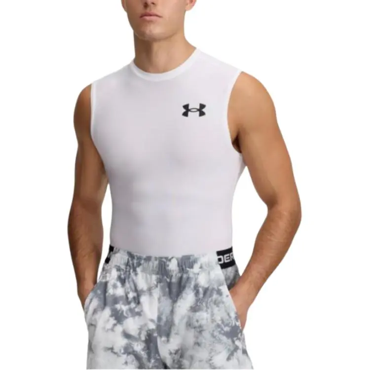 Under Armour HeatGear Tank Top Men's White-2