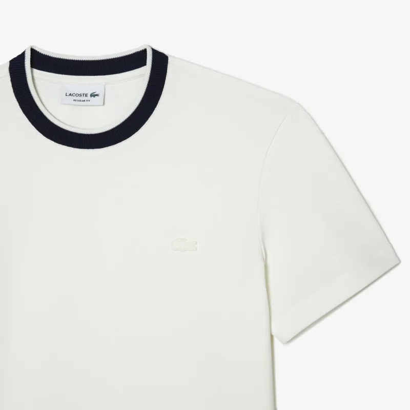 LACOSTE T Shirts Men Cream-4