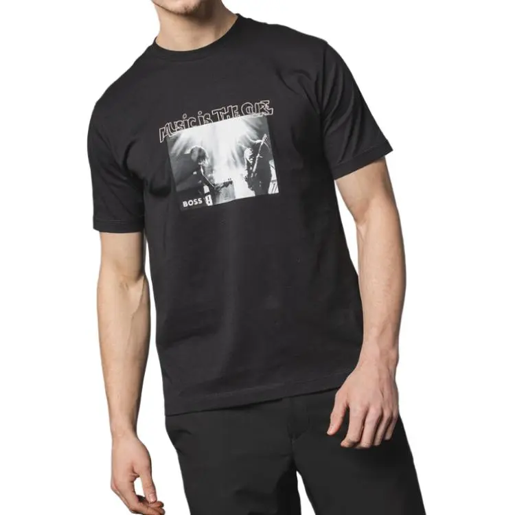 HUGO BOSS T Shirts Men Black-1