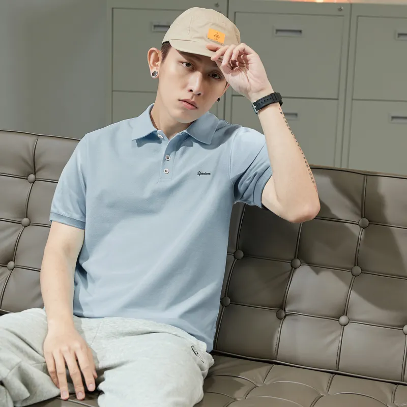 Tonlion Polo Shirt Men's Ice Blue-3
