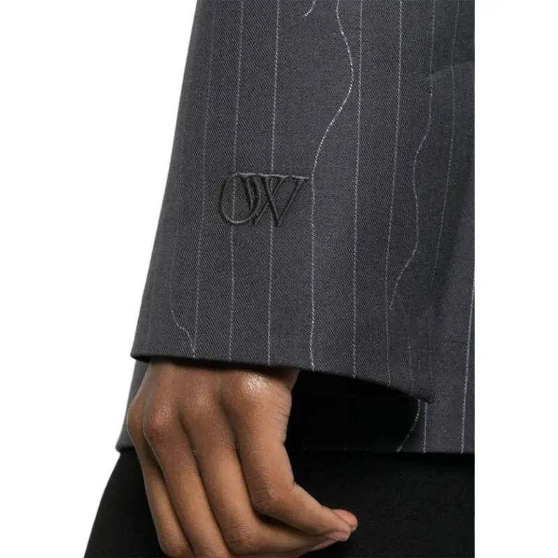 OFF-WHITE Pinstripe-pattern Blazer-5