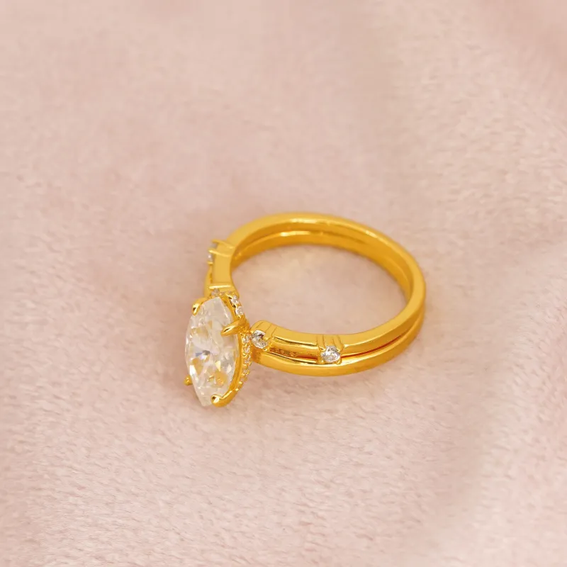 XINGLU 925 Sterling Silver Moissanite Engagement Ring Women's-3