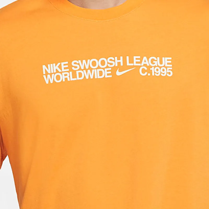 Nike Drop Shoulder Sleeve T Shirt Men's Orange-3
