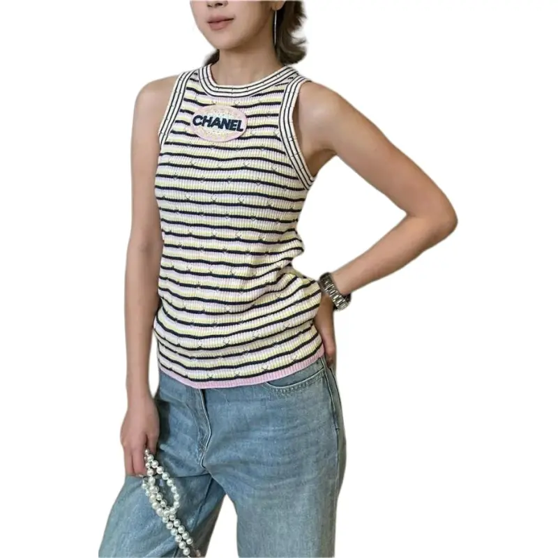CHANEL 25P Spring Summer Preview Collection Tank Top Women's Pink-1