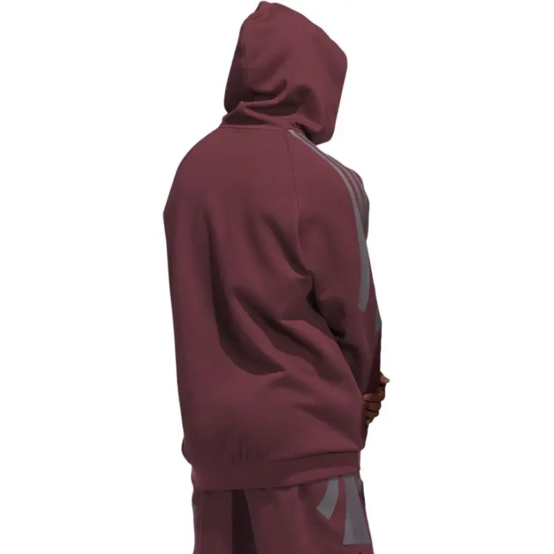Adidas BASKETBALL THE 2025 COLLECTION CHAPTER 02 SPACER HOODIE Sweatshirt Unisex Aurora Gemstone Red-3