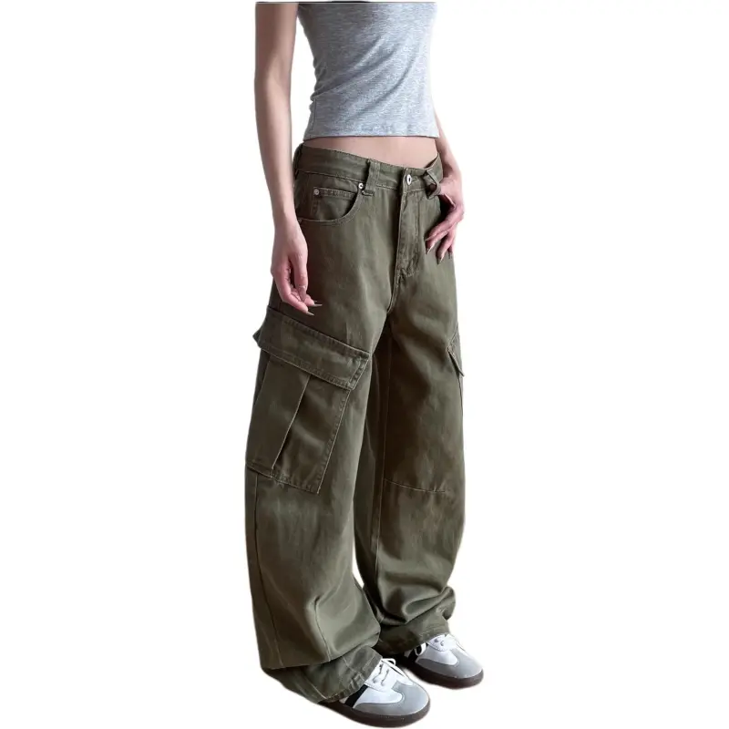 VINMUK Jeans Women's Army Green-4