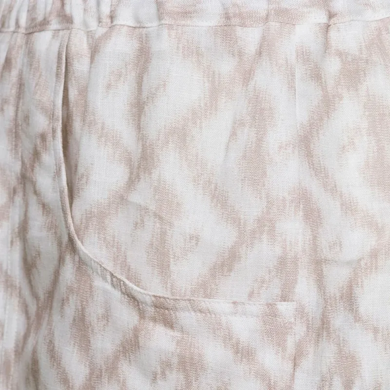 FENDI Abstract print Linen Shorts-5