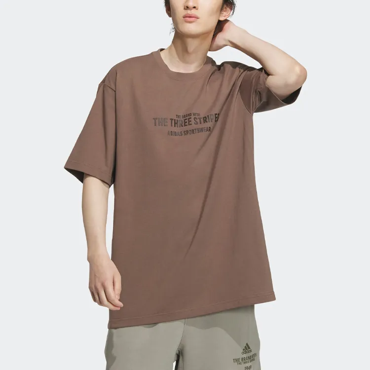 Adidas T Shirt Men's Stratum Dark Earthy Brown-1