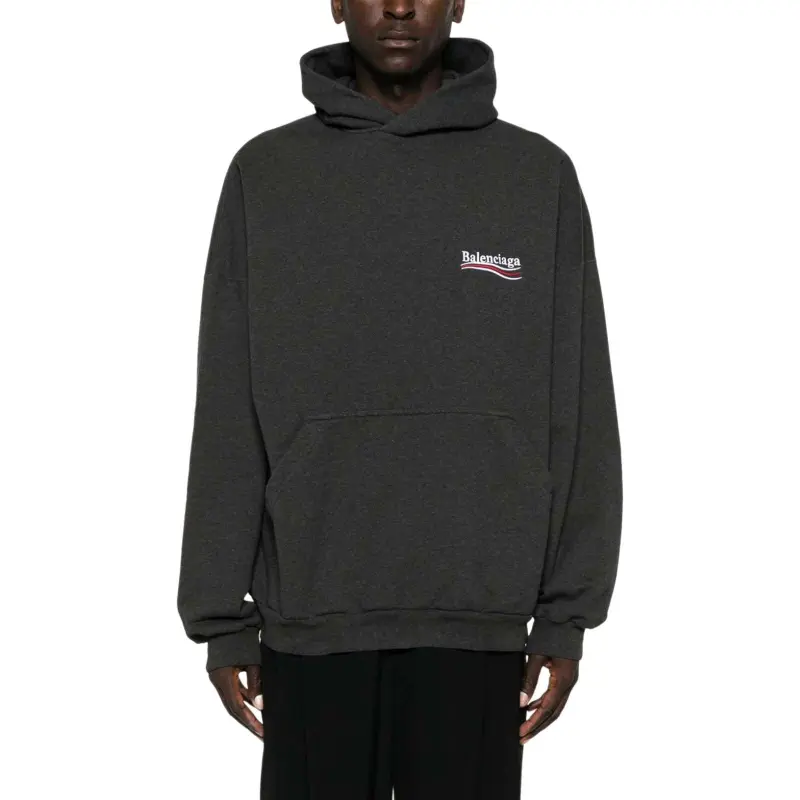 Balenciaga Logo Embroidered Hoodie-2