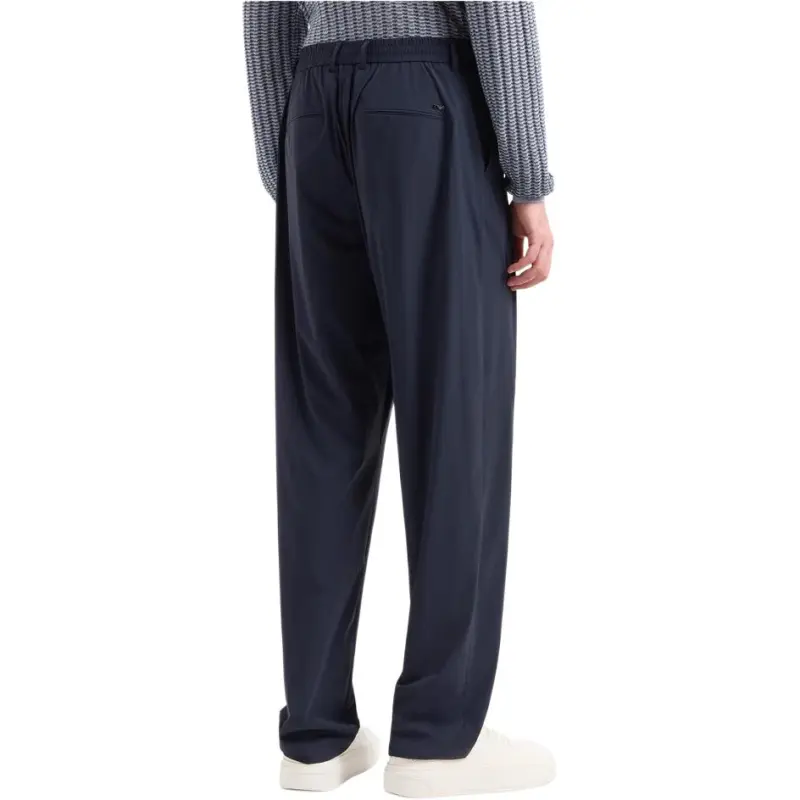 EMPORIO ARMANI Stretch Nylon Trousers With An Elasticated Back-2