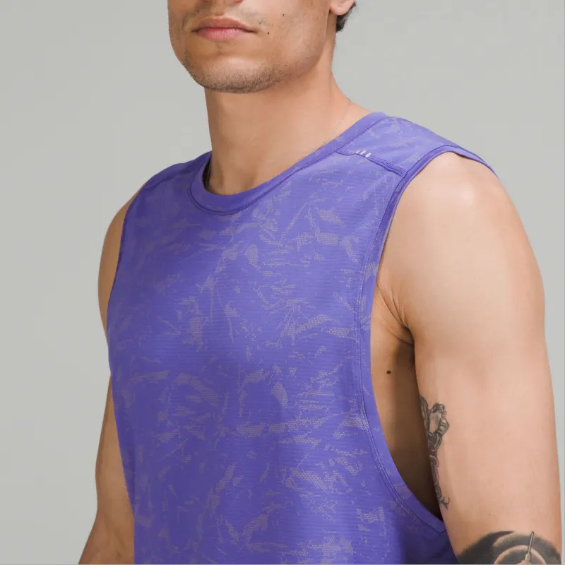 Lululemon Metal Vent Tech Tank Tops Men's Purple-2