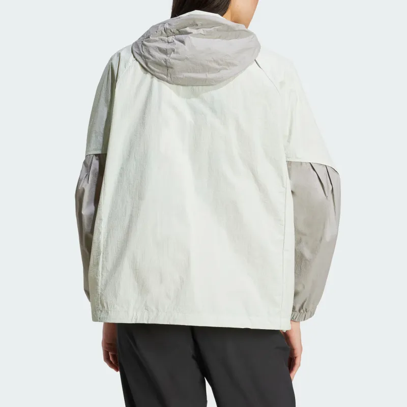 Adidas TerrexXPLORIC WIND.RDY Jacket Women's Linen Green/Pure Linen Gray-1