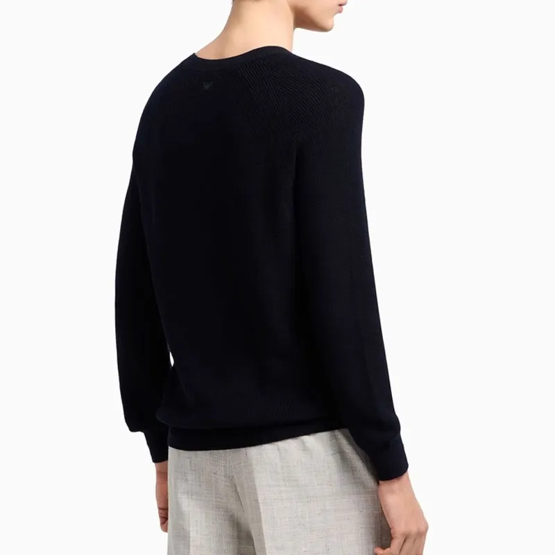 EMPORIO ARMANI Jumper In A Half Fisherman's Rib Knit-3