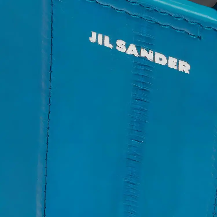 JIL SANDER Leather Shoulder Bag Crossbody Bag Small Size Women's Blue-4