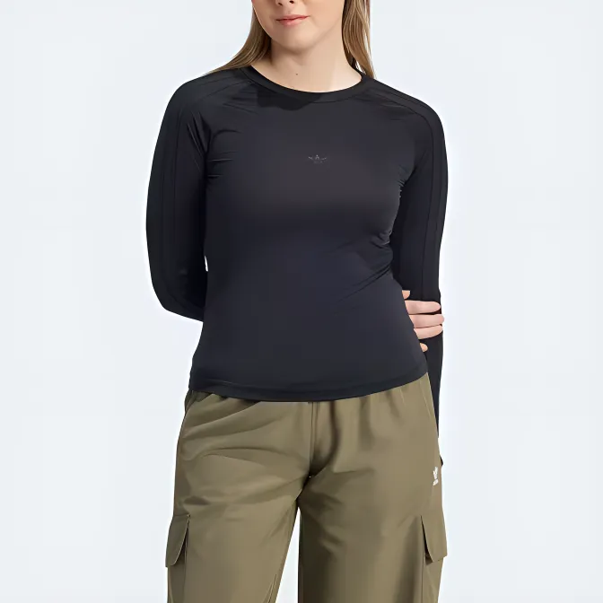 Adidas Originals 3S Raglan Sleeve T Shirt Women's Black-1