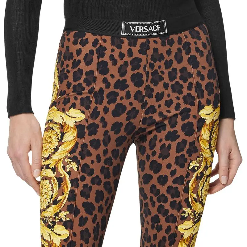 VERSACE Barocco Printed Elasticated Straps Leggings-4