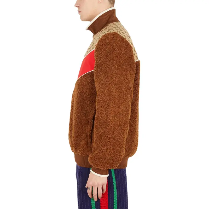 GUCCI Gg Monogram Pattern Zip Up Jacket-5