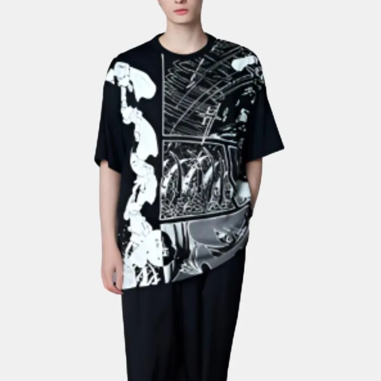 Yohji Yamamoto x RENZAOREN 009 LIANMINGKUAN Humanoid 009 Collaboration T Shirt Unisex Black-3
