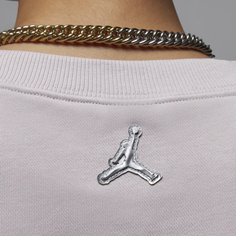 Jordan Brooklyn Fleece Sweatshirt Women's White Gold Purple-5