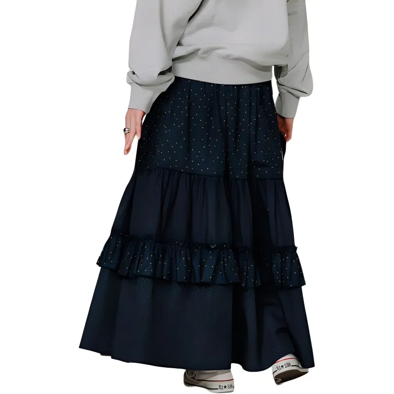 FREAK'S STORE Casual Long Skirt Women's Marine Blue-1