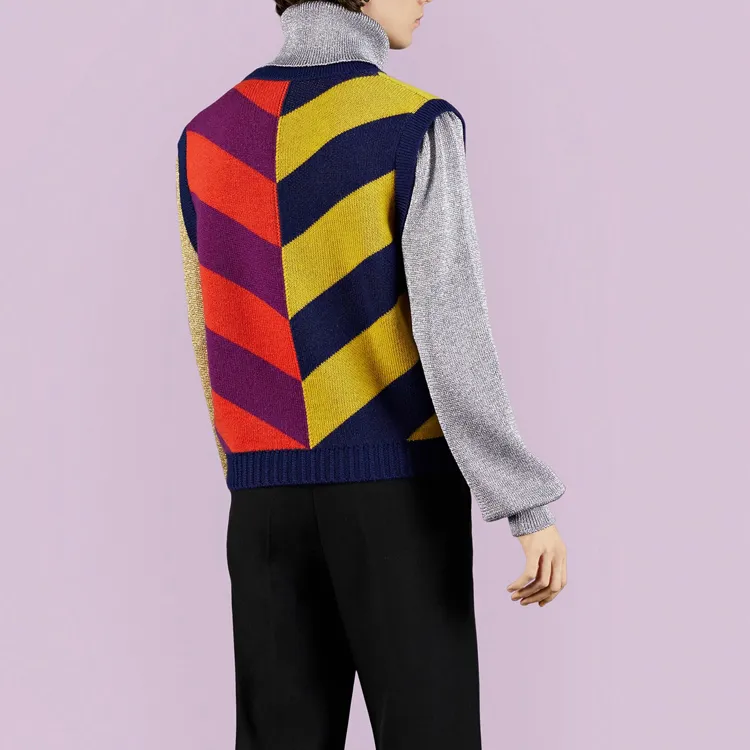GUCCI Striped Jacquard Knitted Sweater-3