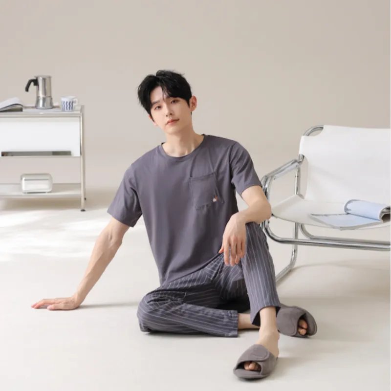 HUADAOJI Men Pajama Sets-3