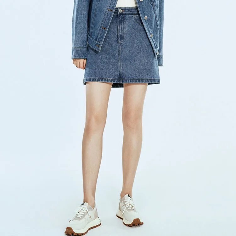 COVERINS Denim Short Skirts Women's Blue-1