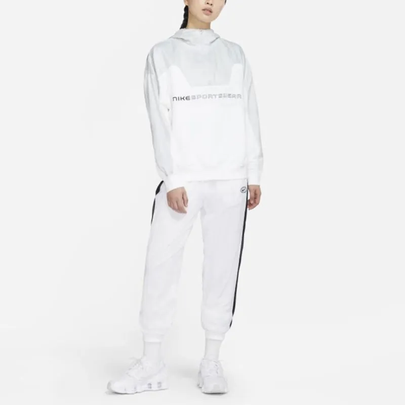 Nike Women's Colorblock Half-Zip Hooded Jacket White-2