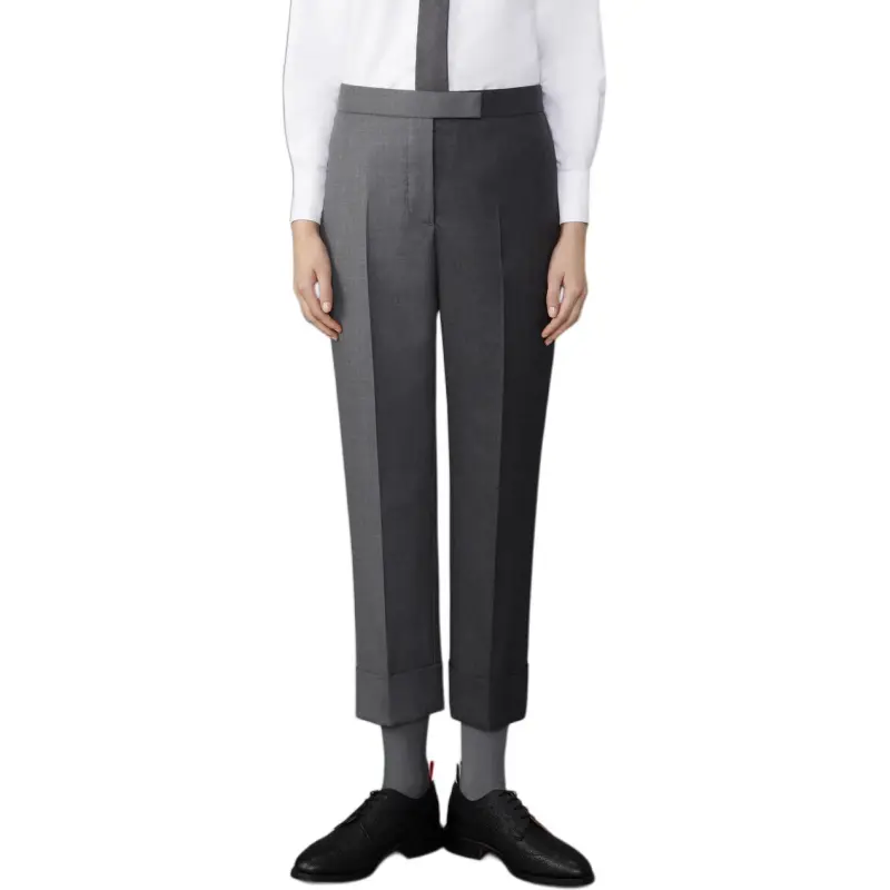 THOM BROWNE Colour Block Tapered Leg Trousers-4