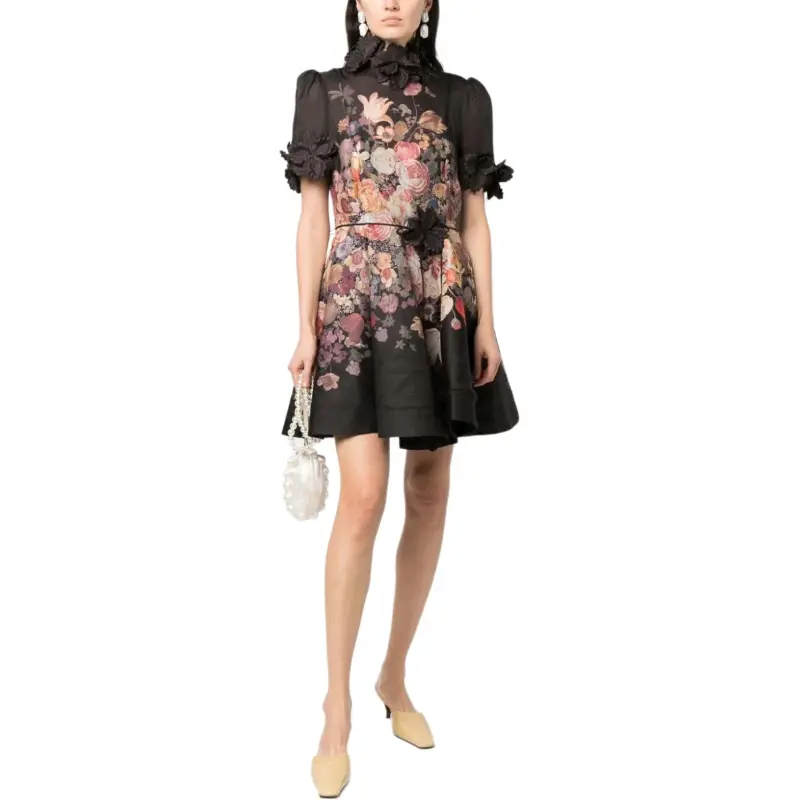 Zimmermann Short Sleeved Dresses Women's Black-1