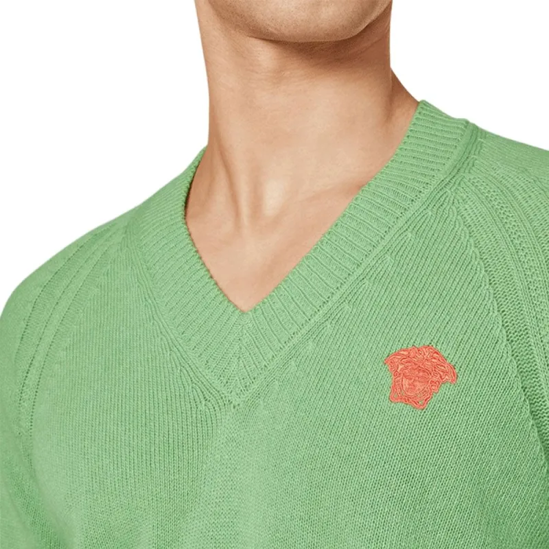 FANSIZHE VERSACE SS22 Cashmere Sweater Men's Green-4