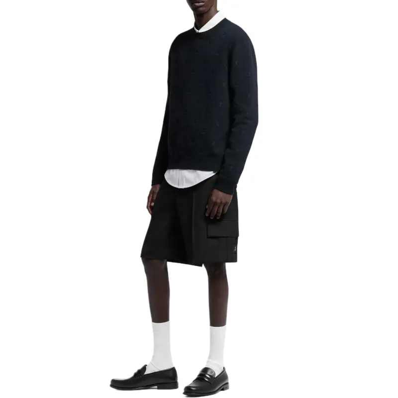 Lv Lv Blason All Over Embroidered Crewneck-3