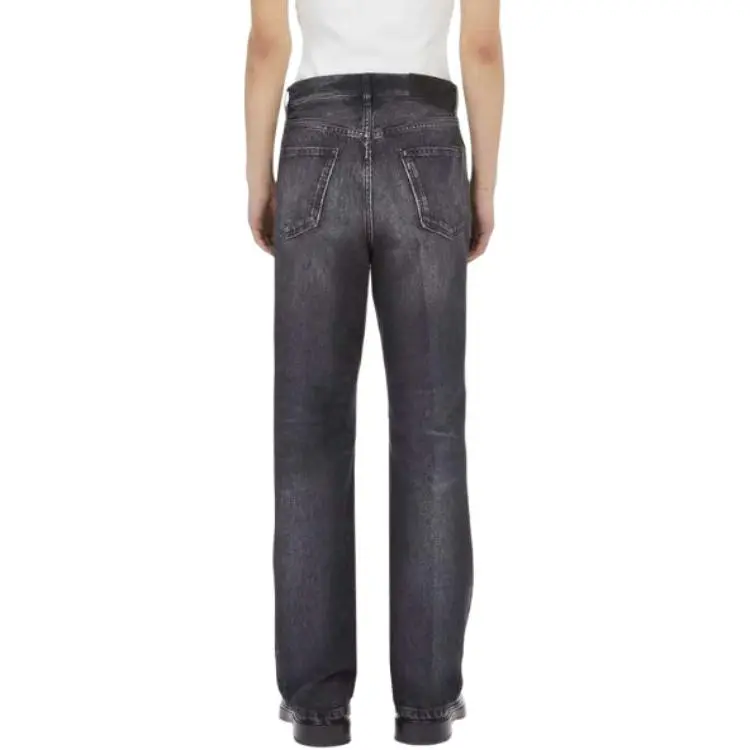 Ferragamo Logo Patch Stonewashed Denim Jeans-3