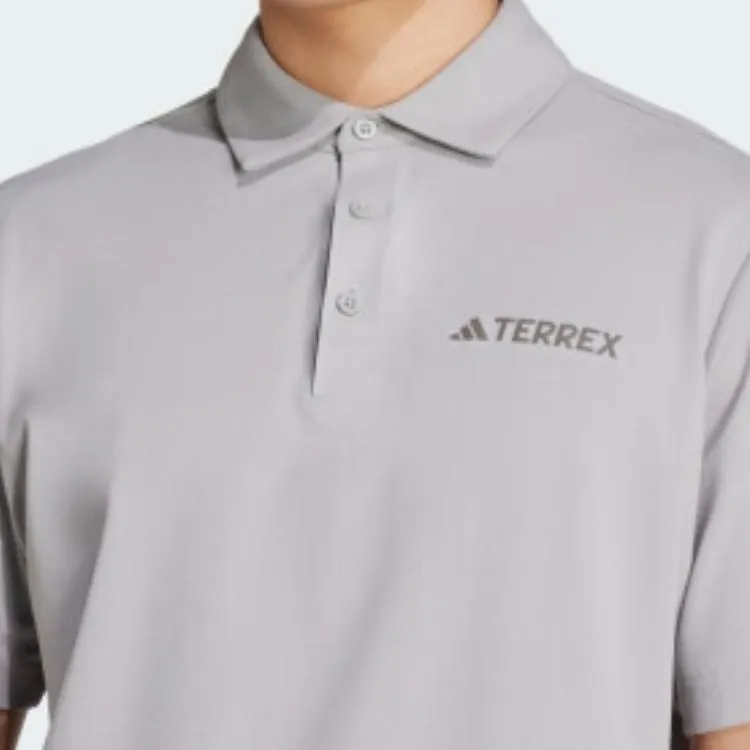 Adidas TERREX SS25 Polo Shirt Men's Pure Gray-4