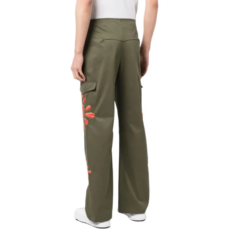 BLUEMARBLE Embroidered Gabardine Cargo Trousers-4