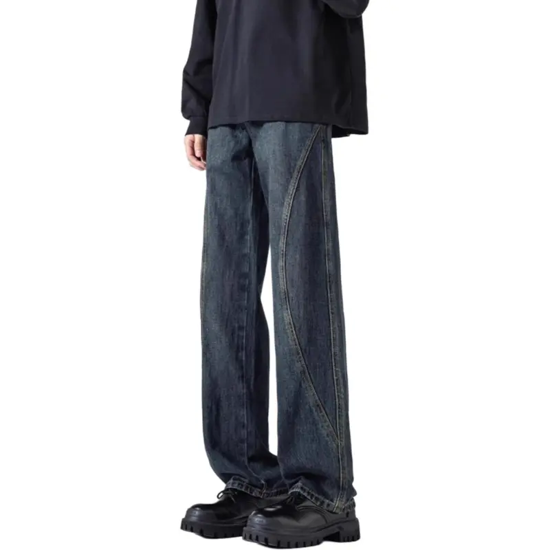 DUATOGE Jeans Men's Vintage Blue-1