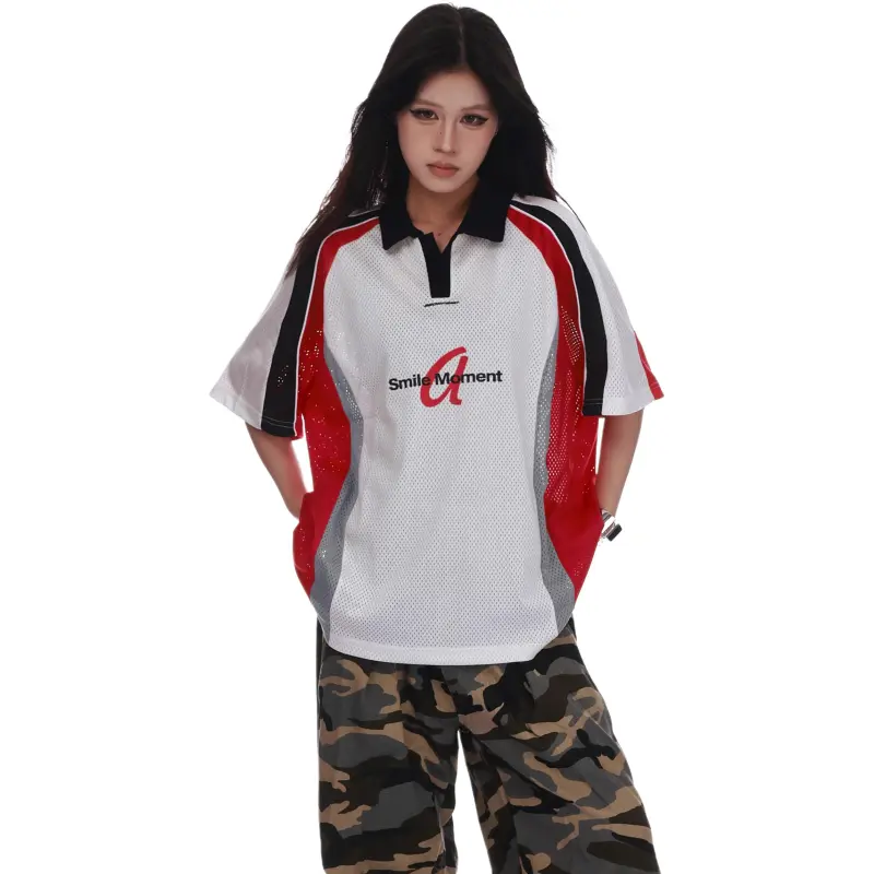 VINMUK T Shirts Unisex White Red-3