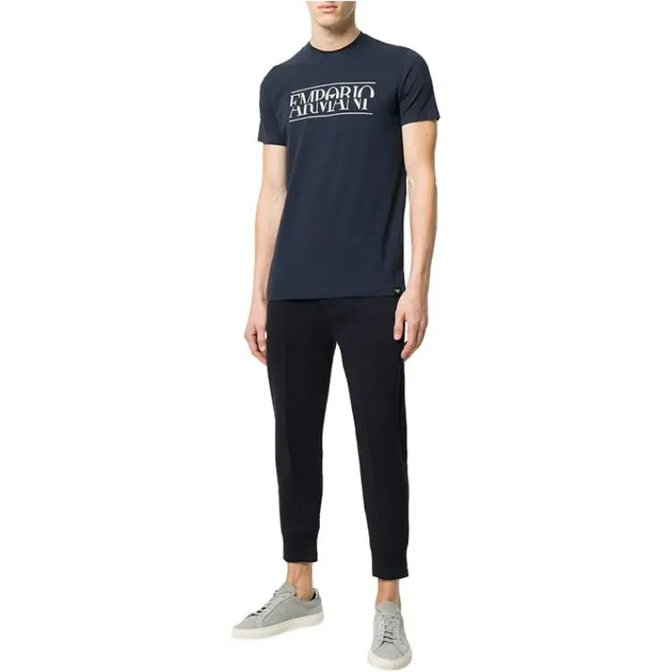 EMPORIO ARMANI T Shirts Men Marine Blue-1