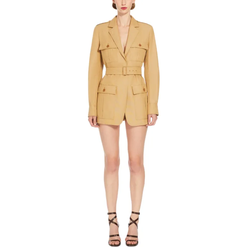 MaxMara Pacos Belted Long Sleeved Jacket-2