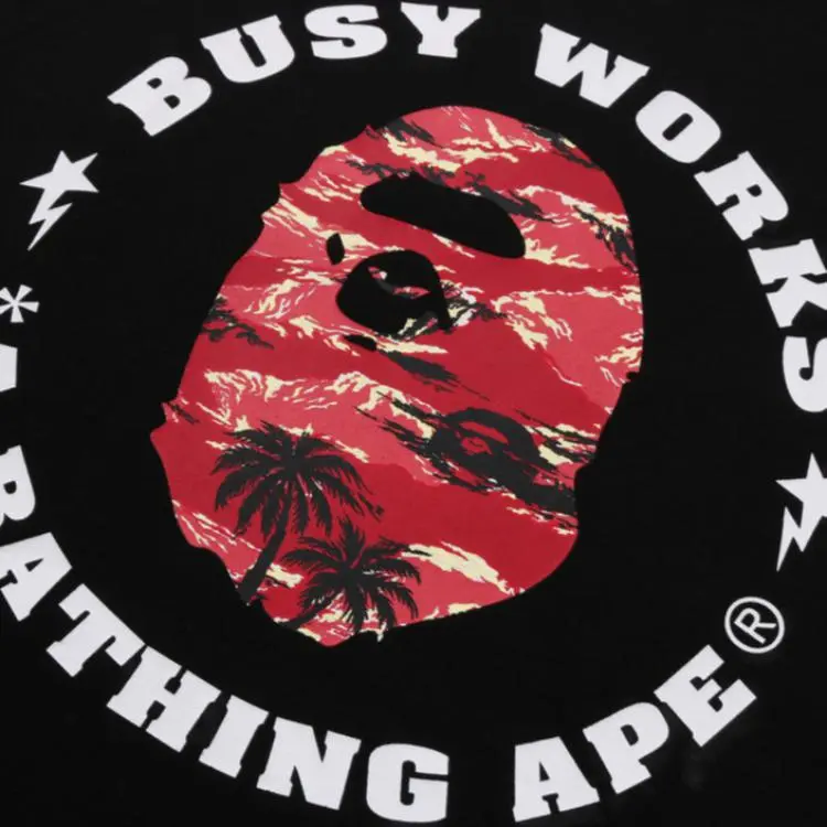 Bape Palm Tree Camo Busy Works Sta Relaxed Fit Tee-7