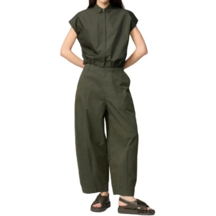 UNIQLO x Clare Waight Keller C Collection SS25 Casual Pants Women's Olive-2