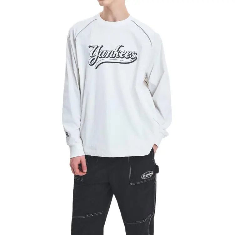 MLB New York Yankees Sweatshirts Men White-4