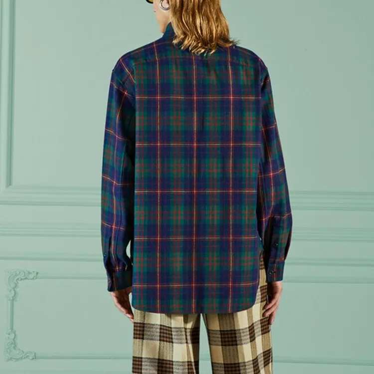 GUCCI Check Pattern Shirt-1